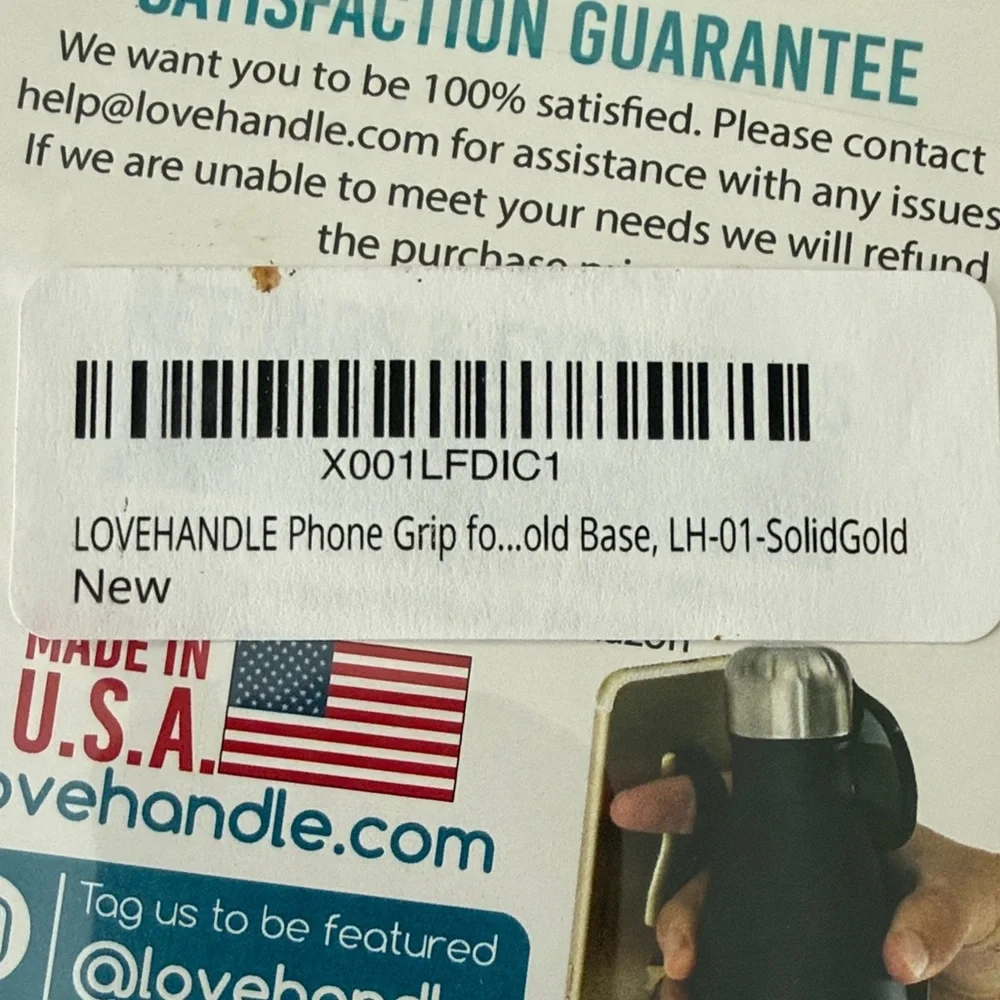 LoveHandle Gold Phone Grip